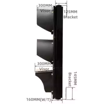 3 Aspects/Sections LED Traffic Light With Pedestrian Bicycle Signal Countdown Timer,  as 16 Inch(400MM)*3/403