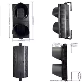 200MM(8 Inch) 2-Section Traffic Signal Light Body