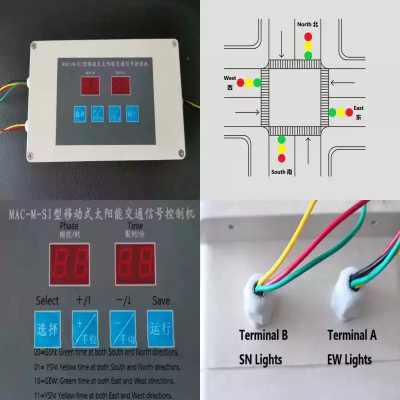 6-Output 220V Traffic Signal Light Controller