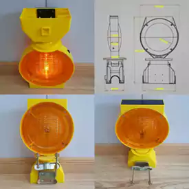 5 Inch(125MM) Solar Traffic Warning Light