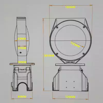 5 Inch(125MM) Solar Traffic Warning Light