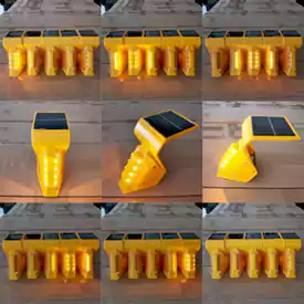 5MM-LED Solar Flash Road Hazard Warning Lamps Sequential Light System