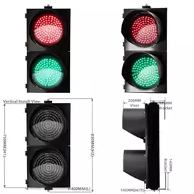 300MM 12Inch Red Green Traffic Signal Light